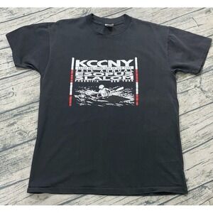 KCCNY Esopus Slalom Vtg T-Shirt Size L (Fits M) Canoe Kayak 80s Single Stitch